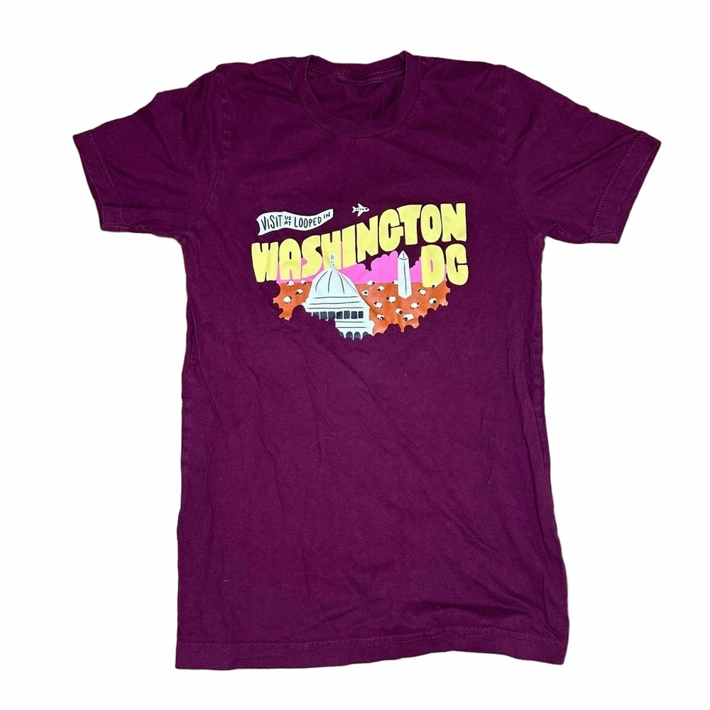 Vintage Tourist Washington DC T-shirt Burgundy Medium